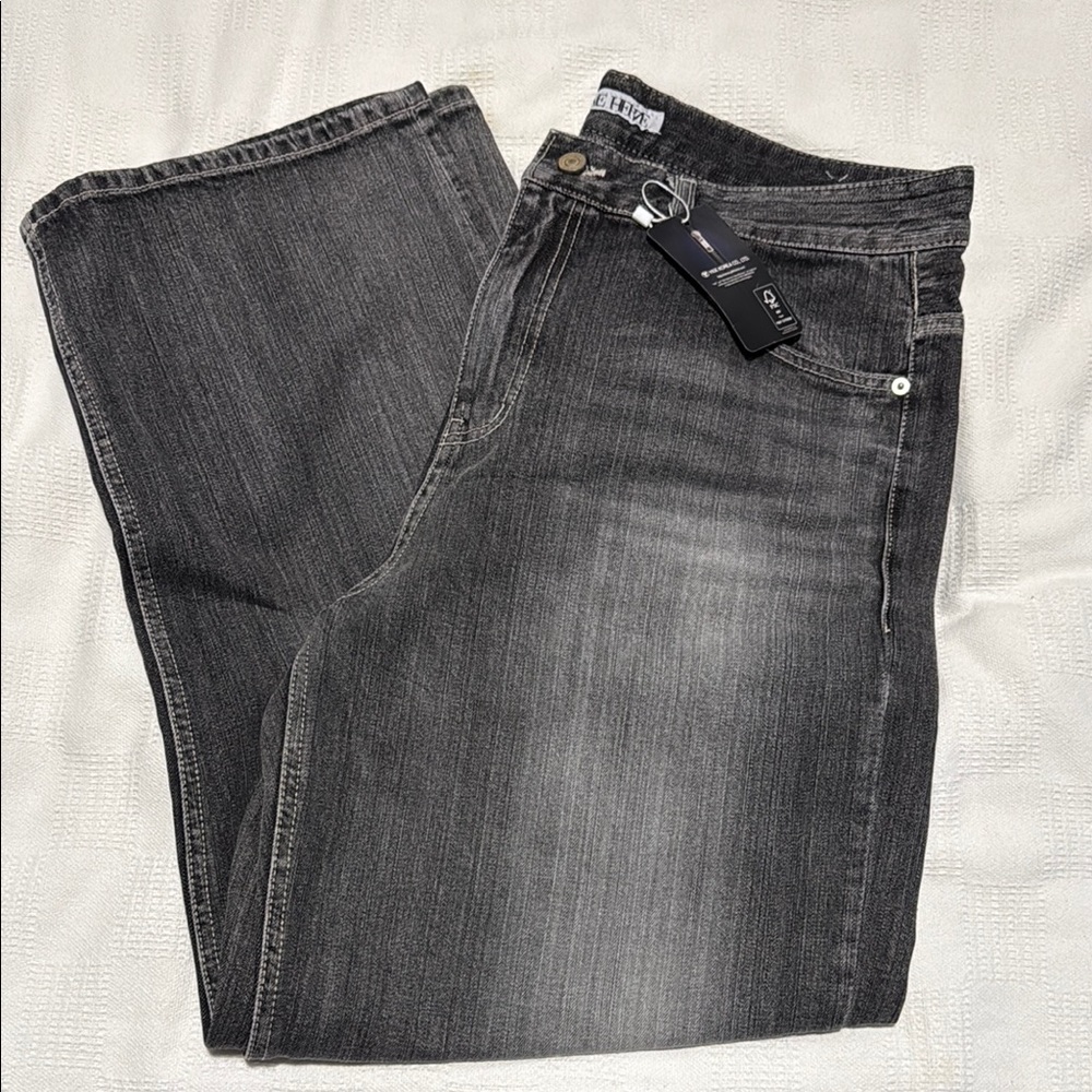 Black Straight Jeans Classic Style from Korea